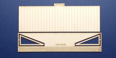 LCC 74-47 O gauge small goods shed canopy